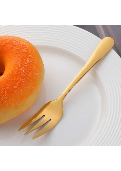 Şerit Tarzı Tatlı Çatalı Paslanmaz Çelik Mini Çatal Pastacılık Aksesuarları Için Amaca: (Yurt Dışından) fırsatları