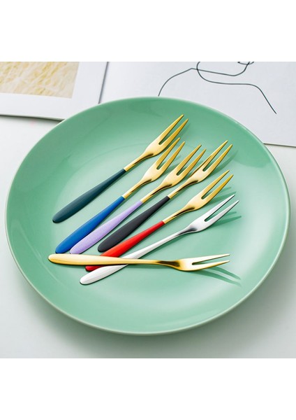 B Tarzı 5 Parça Meyve Çatalı Çatal Seti Lüks Paslanmaz Çelik Altın Pasta Tatlı Çatallar Sevimli Mini Çatal Parti Salyangoz Çatal Restoran Için Kullanılan (Yurt Dışından) fırsatları