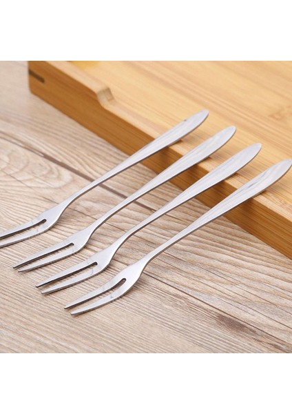 10 Adet Tarzı 13 cm Paslanmaz Çelik Batı Sofra Mutfak Aksesuarları Gadgets Meyve Çatalı - (Yurt Dışından) fiyatları