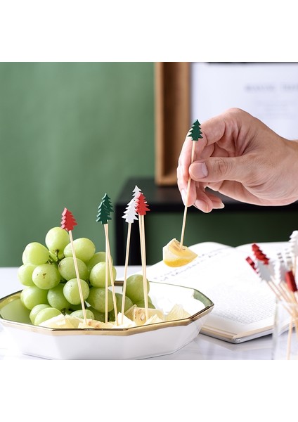Sevimli Geyik Stili Süs Kürdanları Flamingo Noel Ağacı Kokteyl Çubukları Bambu Meyve Izgaraları Buffet Düğün Parti Yiyecek Süsleme (Yurt Dışından) fırsatları