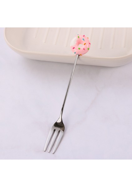 No.6 Tarzı Yeni Mini Paslanmaz Çelik Şirin Donut Tatlı Kaşık Çatal Çay Dondurma Aracı Ev Mutfak Sofra Gereçleri - Içerik: (Yurt Dışından) indirimleri