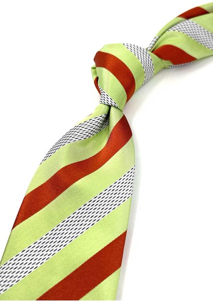 Çok Renkli Çizgi Desen Italyan Ipek Kravat İK1660 fiyatları