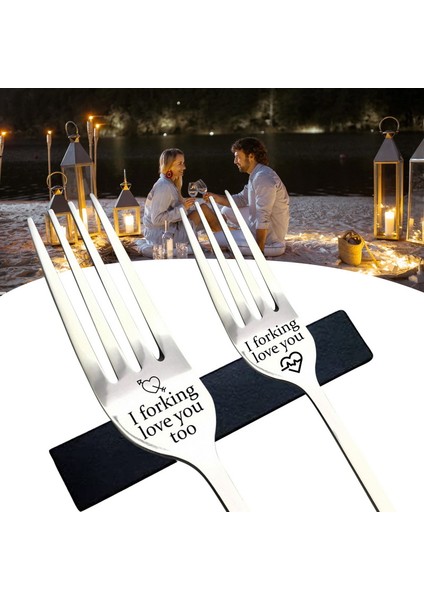 Kaşık-05 Tarzı Gravürlü Çatal - Eşinize, Kocanıza ve Ailenize En Iyi Hediye Paslanmaz Çelik I Seni Çatalla Seviyorum Mutfak Aracı Mektup Baskılı Çatallar Kaşık (Yurt Dışından) fiyatları