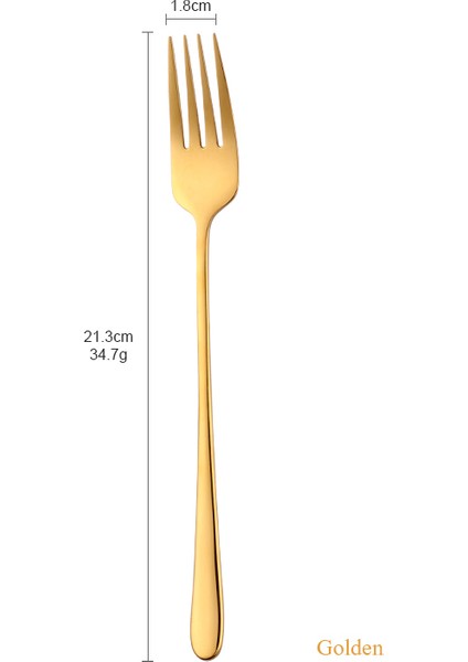 Altın-4 Adet Tarzı Çelik Kore Gökkuşağı Pasta Çatalı Meyve Çatalı Yemek Salata Çatalı Masaüstü Altın Tatlı Çatal Otel Parti Mutfak Aracı (Yurt Dışından)