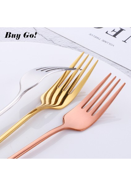 Altın-4 Adet Tarzı Çelik Kore Gökkuşağı Pasta Çatalı Meyve Çatalı Yemek Salata Çatalı Masaüstü Altın Tatlı Çatal Otel Parti Mutfak Aracı (Yurt Dışından) indirimleri