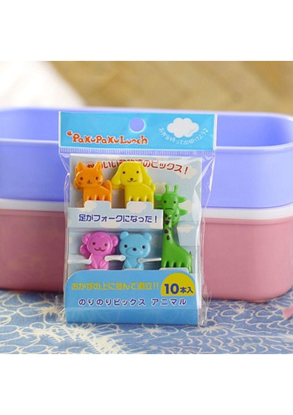 10 Adet-Rastgele Renk Stili Elastik Meyve Çatalı Kürdan Yaprak Süsleme Öğle Kutusu Bento Aksesuarları Küçük Salata Minik Çatal Mini Pasta Seçimleri Çocuklar Için (Yurt Dışından)