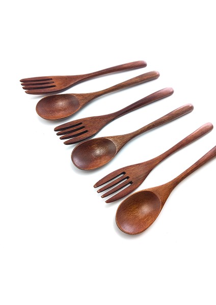 1 Adet Kaşık Tarzı Doğal Ahşap Kaşık ve Çatal Seti Mutfak Yemekleri Salata Meyve Sofra Takımı El Yapımı Çatal Kaşık Seti Kamp Açık Hava Için (Yurt Dışından) indirimleri