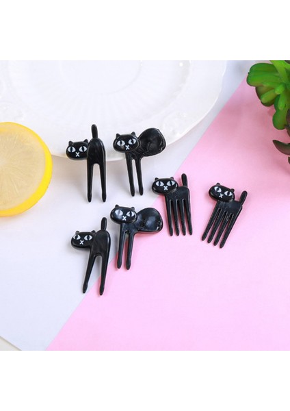 Kumral Tarzı 6- Mini Hayvan Çiftliği Karikatür Yem Çubukları Çocuk Atıştırmalık Kek Tatlı Meyve Çatallar Öğle Bento Aksesuarlar Parti Dekorasyonu (Yurt Dışından)