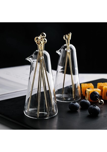 Tip A 6 ile Çatal Stili Altın Kaplama Tatlı Kek Atıştırmalık Çatal Masa Üstü Çiçek Vazo Kavanoz Ev Restoran Parti Malzemeleri - Paslanmaz Çelik Meyve Çatalı (Yurt Dışından) fiyatları