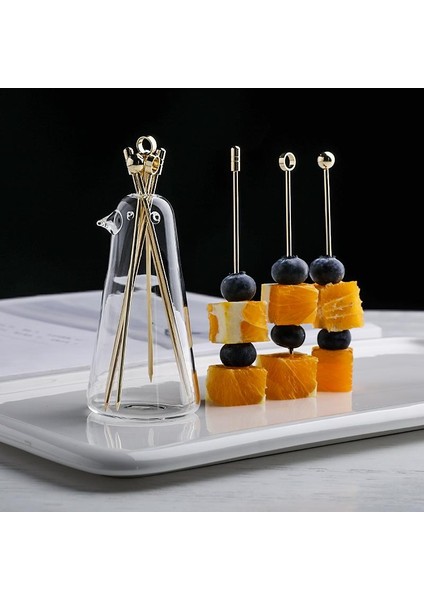 Tip A 6 ile Çatal Stili Altın Kaplama Tatlı Kek Atıştırmalık Çatal Masa Üstü Çiçek Vazo Kavanoz Ev Restoran Parti Malzemeleri - Paslanmaz Çelik Meyve Çatalı (Yurt Dışından) modelleri