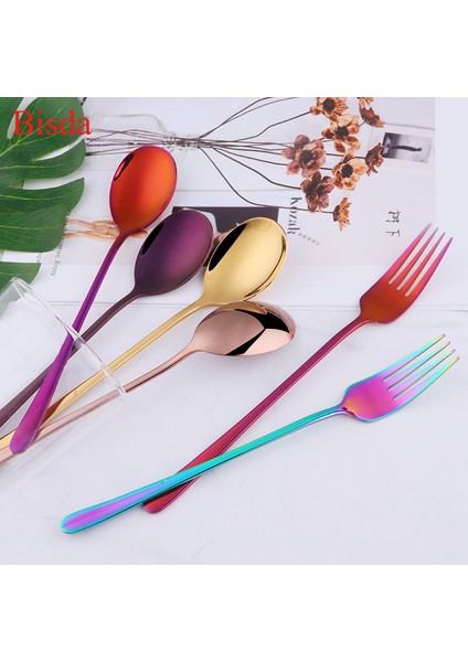 Gül Altın 1 Takım Tarzı Akşam Yemeği Çatalı Paslanmaz Çelik Çatal ve Kaşık Seti Altın Sofra Takımı Mutfak Aracı Renkli Kaşık Güvenli Yetişkin Yemek Takımı (Yurt Dışından) fiyatları