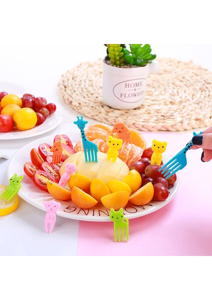6 Adet Tarzı Çocuklar Için Hayvan ve Meyve Desenli Diş Kürdanları - Mini Bento Süsleri (Yurt Dışından)