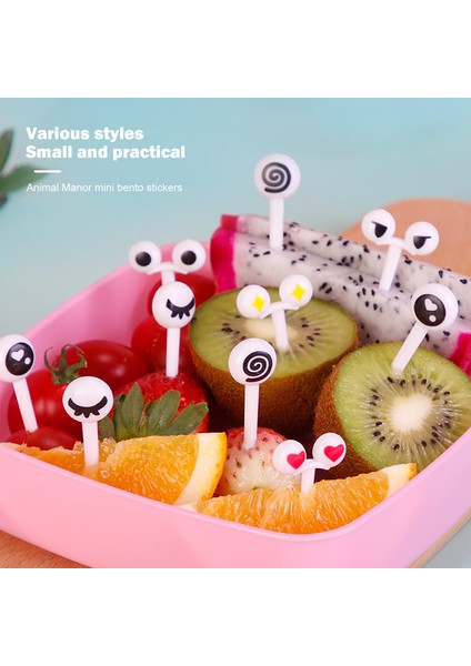 6 Adet Tarzı Çocuklar Için Hayvan ve Meyve Desenli Diş Kürdanları - Mini Bento Süsleri (Yurt Dışından)