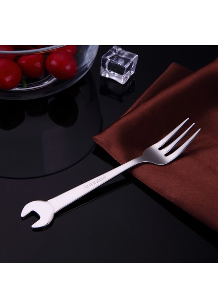 Çatal Tarzı Yaratıcı Wreape Çay Çatalı Paslanmaz Çelik Yemek Kaşığı Kahve Kaşığı Çatal Takımı Sofra Malzemeleri Aile Kamp Mutfağı Aksesuarları (Yurt Dışından)