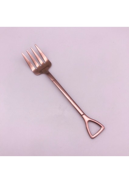 Çatal-Rosegold Tarzı Yaratıcı Tatlı Kaşığı Paslanmaz Çelik Kahve Karıştırma Kaşığı Kürek Çatal Meyve Çatalı Gül Altın Paslanmaz Çelik Meyve Çatalı (Yurt Dışından)