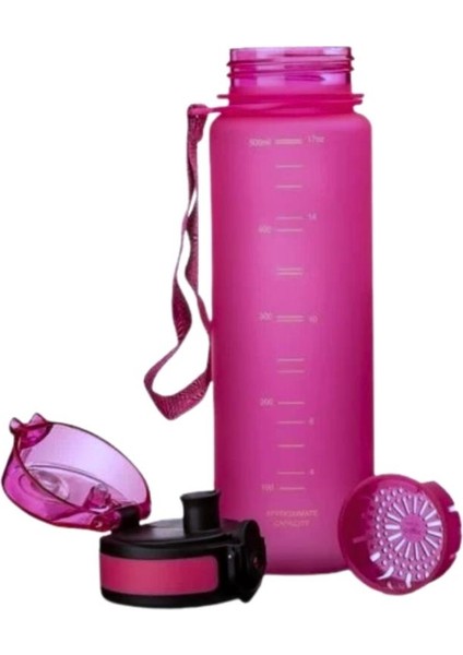 Uzspace 3026 500ML Tritan Matara Fuchsia Red