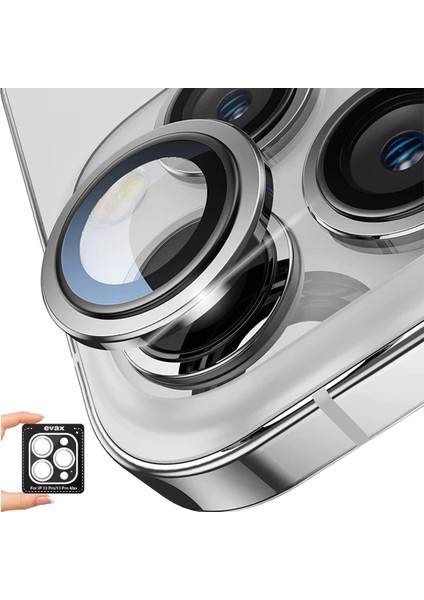 Apple iPhone 13 Pro Max / 13 Pro Uyumlu Safir Kamera Lens Koruyucu Takma Aparatlı Kolay Kurulum