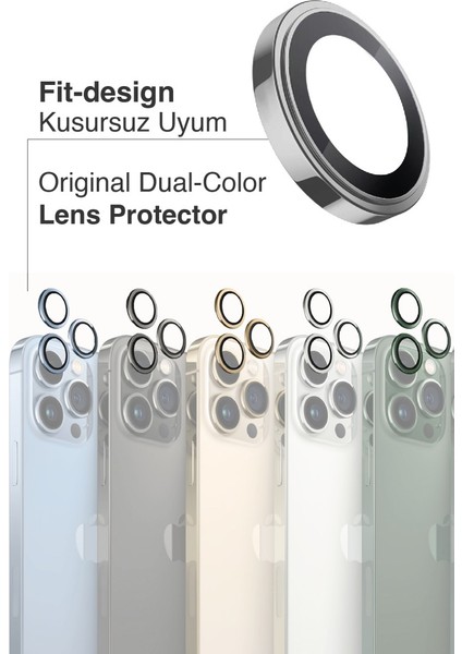 Apple iPhone 13 Pro Max / 13 Pro Uyumlu Safir Kamera Lens Koruyucu Takma Aparatlı Kolay Kurulum modelleri