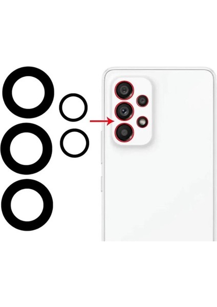 Samsung Galaxy A53 5g A536F Ile Uyumlu Kamera Camı