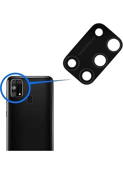 Samsung Galaxy M31 M315F Ile Uyumlu Kamera Camı