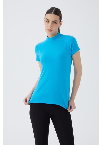 Balıkçı Yaka Kısa Kol Kadın Body T-Shirt 2046