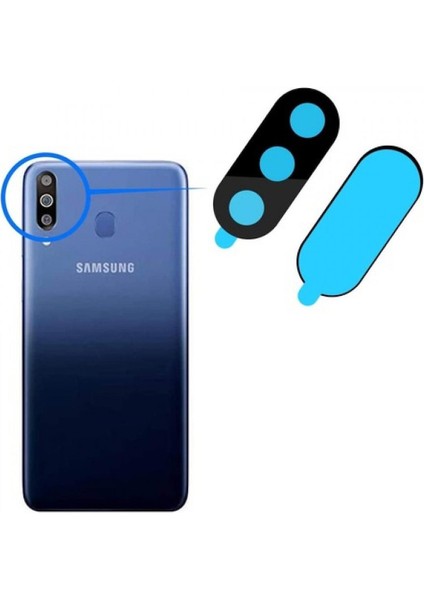 Samsung Galaxy M30 M305F Ile Uyumlu Kamera Camı