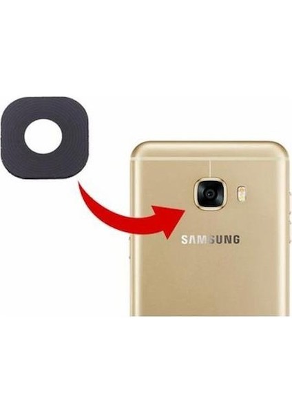 Samsung Galaxy C7 C7000 Ile Uyumlu Kamera Camı