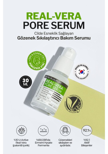 Derma Factory Bakım Serumu - Derma Factory Real Vera Pore Serum 30 ml