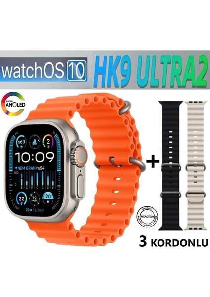 Tekno Trust 6 Ay Hk9 Ultra 2 Max Plus 2024 Yeni Model(Watchos 10 Işletim Sitemi Chatgpt Amoled 4K Ekran) Çok Re