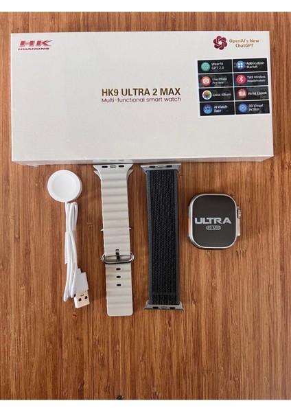 Tekno Trust Çok Renkli Hk9 Ultra2 Max 2 GB Dahili Hafıza/chat Gpt/3d Animasyonlu Gen 4 Amoled Watch Akıllı Saat