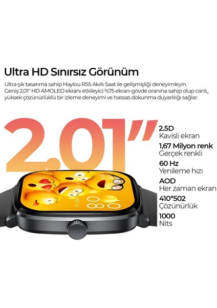 Tekno Trust Resmi Distribütör Garantili Rs5 Akıllı Saat Siyah Sesli Görüşme (Haylou Türkiye garantili) 2 Yıl 49 fırsatları