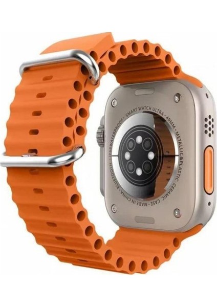 2 Yıl Gs Ultra 8 Plus Gps/nfc/siri Destekli 49 mm Kordon Kilitli Watch 8 Ultra Max Akıllı Saat Gri