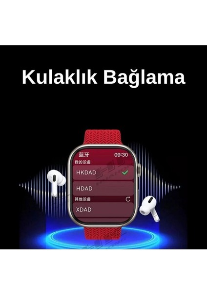 Tekno Trust 300-400 Mah Hk9 Ultra 2 Max 2 GB Dahili Hafıza/chat Gpt/3d Animasyonlu Gen 4 Amoled Watch Ultra 2 A