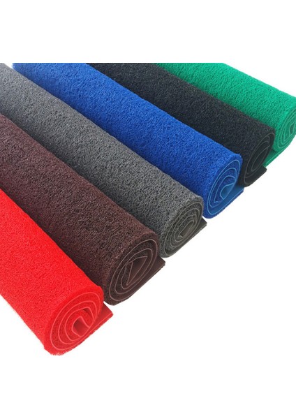 Kıvırcık Paspas Dış Mekan Paspası Kaymaz Karmaşık Yolluk 1x3 Metre 14mm Turkuaz