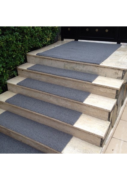 Kıvırcık Paspas Dış Mekan Paspası Kaymaz Karmaşık Yolluk 1x3 Metre 14mm Turkuaz