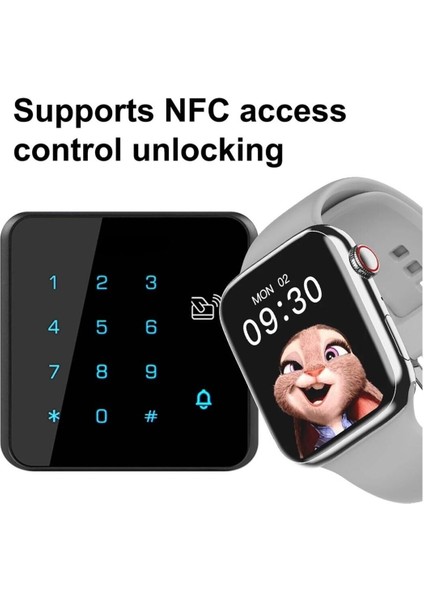 Tekno Trust Siyah Nfc Pro Watch 7 Serisi Uyumlu Akıllı Saat Android & Ios Uyumlu Ithalatçı Garantili Siyah 6 Ay