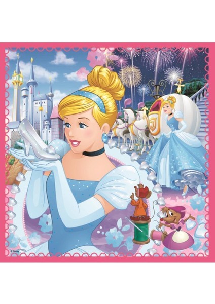 Princess 20 36 50 Parça 3 Lü Çocuk Puzzle / Yapboz