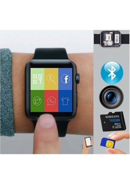 Siyah Baby Akıllı Çocuk Saati Kız ve Erkek 2022 Bluetooth Kameralı Sim Kartlı Türkçe Menü 2 Yıl