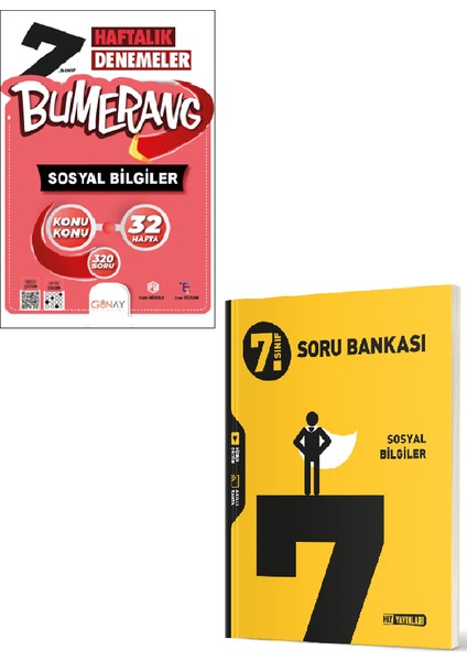 7. Sınıf Bumerang 32 Hafta Deneme Sosyal Bilgiler - Hız Yayınları 7. Sınıf Sosyal Bilgiler Soru Bankası