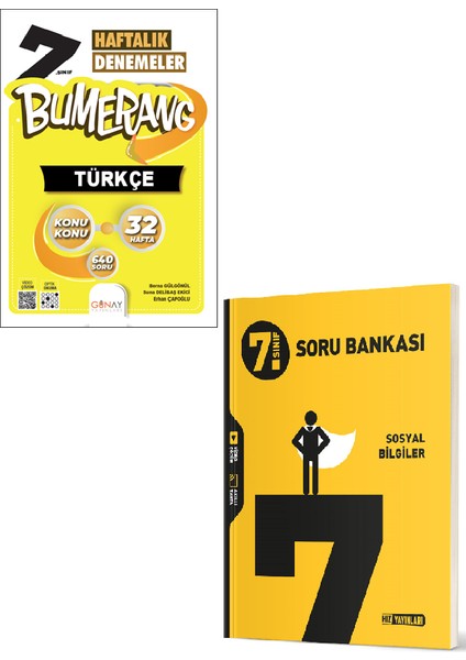 7. Sınıf Bumerang 32 Hafta Deneme Türkçe - Hız Yayınları 7. Sınıf Sosyal Bilgiler Soru Bankası