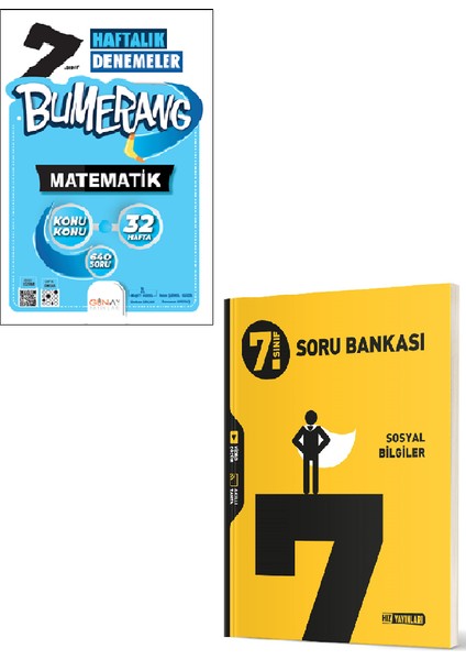 7. Sınıf Bumerang 32 Hafta Deneme Matematik - Hız Yayınları 7. Sınıf Sosyal Bilgiler Soru Bankası