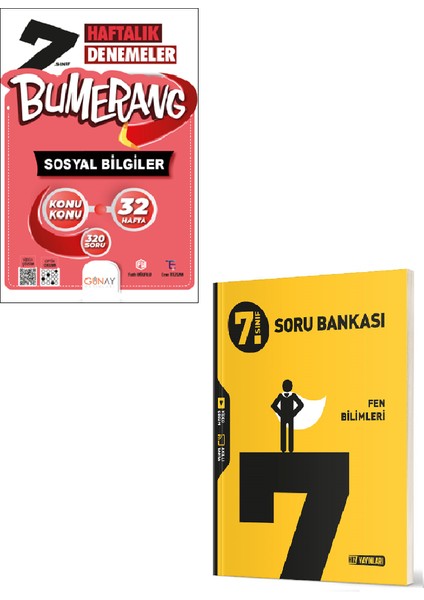 7. Sınıf Bumerang 32 Hafta Deneme Sosyal Bilgiler - Hız Yayınları 7. Sınıf Fen Bilimleri Soru Bankası