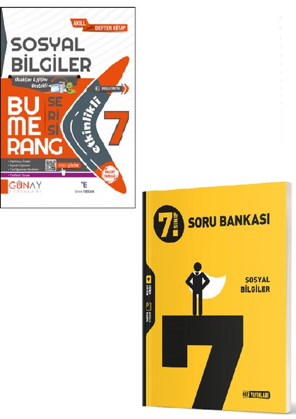 7. Sınıf Bumerang Sosyal Bilgiler - Hız Yayınları 7. Sınıf Sosyal Bilgiler Soru Bankası
