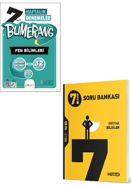 7. Sınıf Bumerang 32 Hafta Deneme Fen Bilimleri - Hız Yayınları 7. Sınıf Sosyal Bilgiler Soru Bankası
