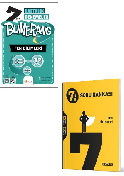 7. Sınıf Bumerang 32 Hafta Deneme Fen Bilimleri - Hız Yayınları 7. Sınıf Fen Bilimleri Soru Bankası