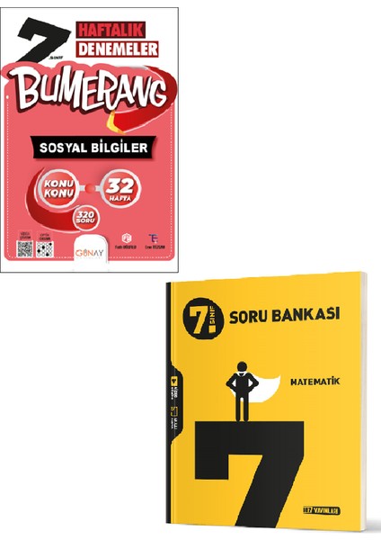 7. Sınıf Bumerang 32 Hafta Deneme Sosyal Bilgiler - Hız Yayınları 7. Sınıf Matematik Soru Bankası