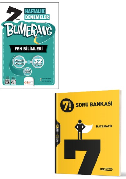 7. Sınıf Bumerang 32 Hafta Deneme Fen Bilimleri - Hız Yayınları 7. Sınıf Matematik Soru Bankası
