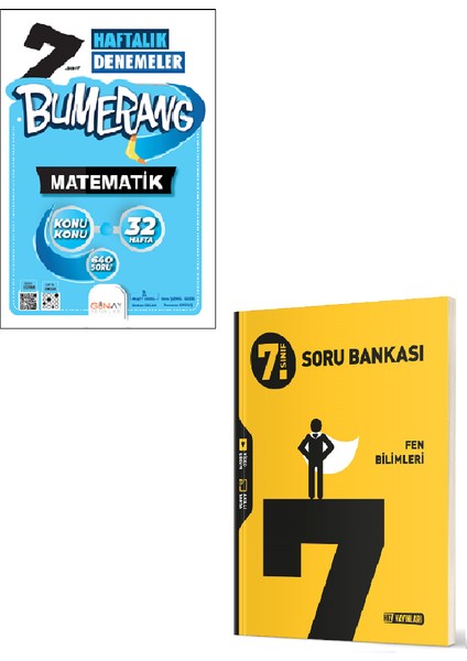 7. Sınıf Bumerang 32 Hafta Deneme Matematik - Hız Yayınları 7. Sınıf Fen Bilimleri Soru Bankası