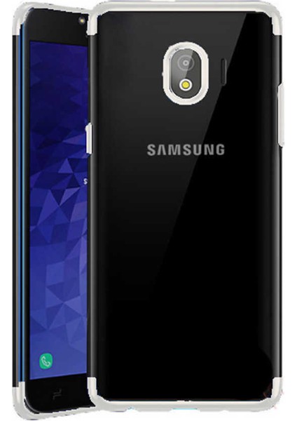 Samsung Galaxy J4 Kılıf Uyumlu Kılıf Darbe Korumalı Arka Kısım Şeffaf ve Kenar Kısımların Renkli