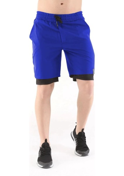 Ghassy Co Erkek Running Hızlı Kuruma Micropolyester Arka Fermuar Cepli ve Havlu Halkalı Antrenman Futbol Fitness Kısa Taytlı Şort modelleri